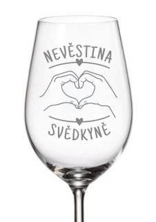 Sklenička pro svědkyni NEVĚSTINA SVĚDKYNĚ 350 ml 1 ks