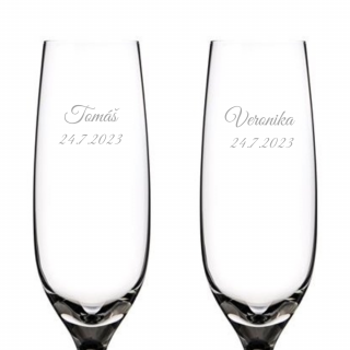 Svatební sklenice na šampaňské Moda 200 ml 2KS