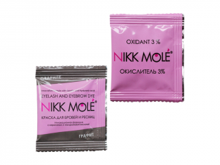 Nikk Mole barva na obočí sáček 5 ml + oxidant 5 ml Barva: Graphite