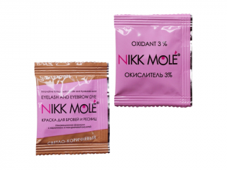 Nikk Mole barva na obočí sáček 5 ml + oxidant 5 ml Barva: Light Brown