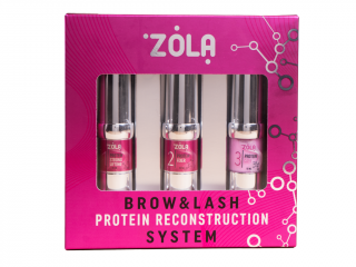 ZOLA Lash & Brow Protein Reconstruction System – sada na laminaci obočí a řas