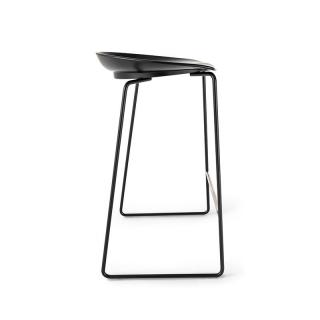 Barová židle Desalto Flan black materiál a barva sedáku: bílý sedák, výška sedu: 640mm polovysoká