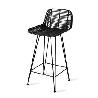 Barová židle HKliving Rattan black