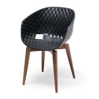 Jídelní židle Etal. UNI-KA 599 barva sedáku: krémová Turtle dove, materiál a barva podnoží: buk černě mořený