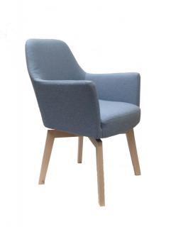 Jídelní židle Furninova Liva Látka: cat. B, materiál a barva podnoží: dub natural