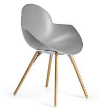 Jídelní židle Infiniti design Cookie wooden legs almond Barva konstrukce: buk černý nástřik