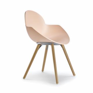 Jídelní židle Infiniti design Cookie wooden legs cipria Barva konstrukce: buk natural