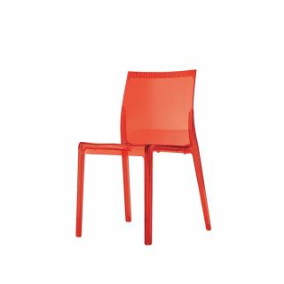 Jídelní židle ITF Design Waves transparent red
