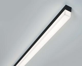 Nástěnné LED světlo Moltoluce Volto Coperto SD black Barva světla: 3000K teplé světlo, šířka světla: šířka 1130mm
