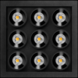 Podhledové LED světlo Arkos light Black Foster micro 3x3 Barva světla: 4000K denní světlo