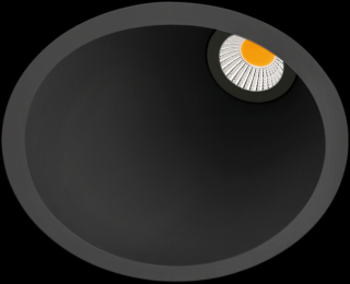 Podhledové LED světlo Arkos light Swap asymmetric black Barva světla: 2700K velmi teplé světlo, Velikost: L - průměr 105mm, výkon: 5W
