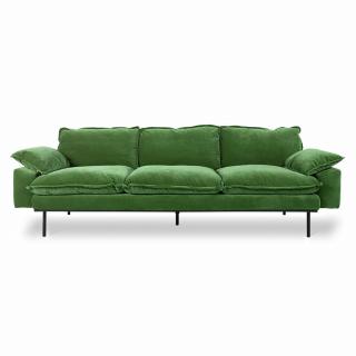 Pohovka HKliving retro sofa royal velvet green 4sed