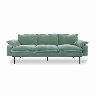 Pohovka HKliving retro sofa velvet mint 3sed