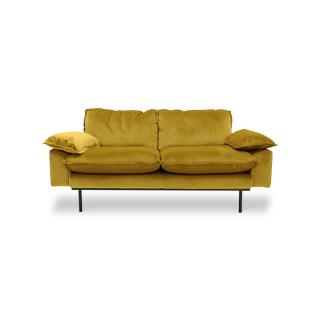 Pohovka HKliving retro sofa velvet ochre 2sed