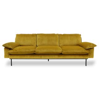Pohovka HKliving retro sofa velvet ochre 4sed