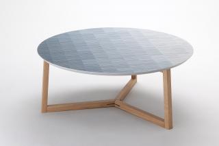 Stolek ITF Design AStyle wood Wave blue natural oak