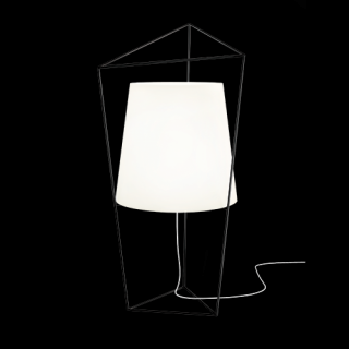 Stolní skleněná lampa Kundalini Tatu black