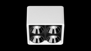 Stropní LED světlo Arkos light Black Foster micro 2x2 white Barva světla: 2700K velmi teplé světlo