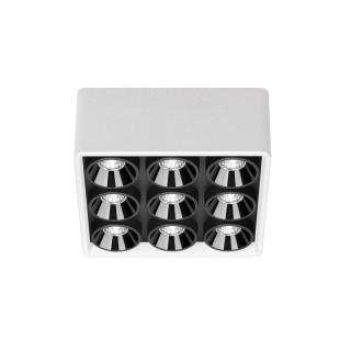 Stropní LED světlo Arkos light Black Foster micro 3x3 white Barva světla: 2700K velmi teplé světlo