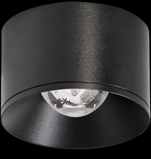 Stropní LED světlo Arkos light Puck black průměr: L - 95mm