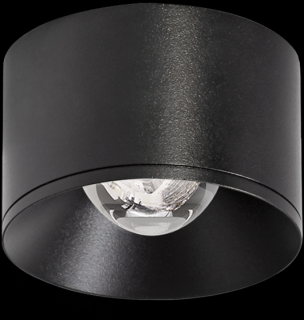 Stropní LED světlo Arkos light Puck black průměr: M - 80mm