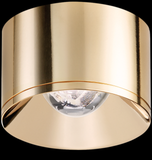 Stropní LED světlo Arkos light Puck zlaté metalické průměr: L - 95mm