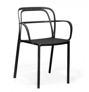 Venkovní jídelní židle Pedrali Intrigo 3715 black