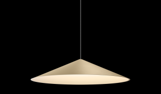 Závěsné LED světlo Arkos light Dune beige barva montury: černý matný nástřik, průměr osvětlení: průměr 350mm
