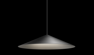 Závěsné LED světlo Arkos light Dune black barva montury: černý matný nástřik, průměr osvětlení: průměr 350mm