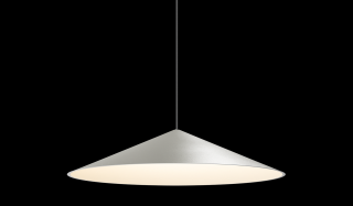 Závěsné LED světlo Arkos light Dune pebble grey barva montury: černý matný nástřik, průměr osvětlení: průměr 350mm