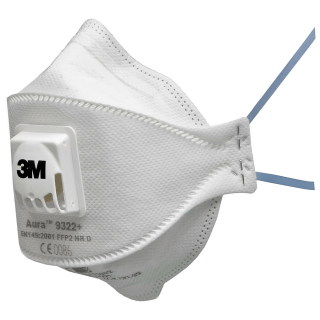 3M 9322+ FFP2 rouška s ventilkem protiprachová