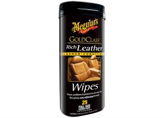 Meguiars Gold Class Rich Leather Wipes 25ks ubrousky na ošetření kůže