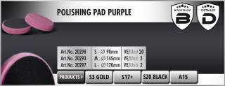 Scholl L Polishing Pad 170/30mm purple leštící kotouč