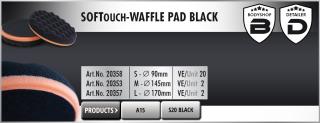Scholl L SOFTouch-Waffle Pad 170/30mm black leštící kotouč