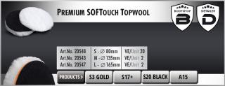 Scholl M Premium SOFTouch-TopWool 135mm white leštící kotouč