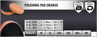 Scholl S Polishing Pad 85/25mm orange leštící kotouč
