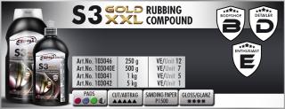 Scholl S3 GOLD XXL Rubbing Compound 500g silná leštící pasta