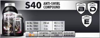 Scholl S40 Anti-Swirl Compound 1L finišovací pasta