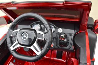 Mercedes G63 AMG s 2,4G, náhon 6x6, 2 baterie, jízda i s rodičem, vínová metalíza