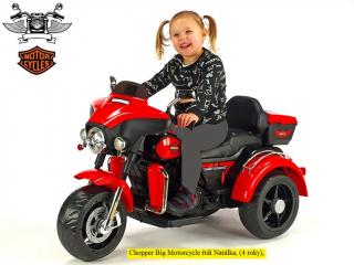 Motorka Big chopper Motorcycle, červený