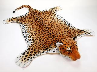 Plyšová předložka leopard velikost L, 167cm x 96cm