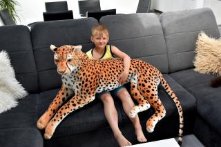 Plyšový gepard ležící, 180 x 48cm
