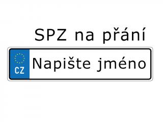 SPZ na přání - 2 kusy, přední a zadní