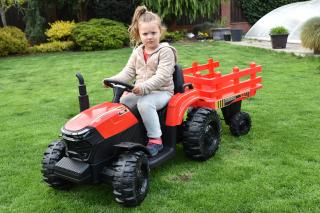 Traktor Agricultur farm s vlekem 2,4G, 24V / 2x200W, zelený