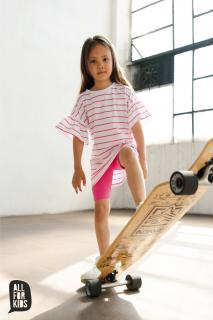 AllForKids Pruhovaná tunika - pink All for Kids_děti: 104/110