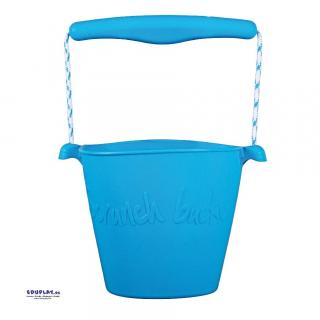 Eduplay Silikonový kbelíček na písek - modrý
