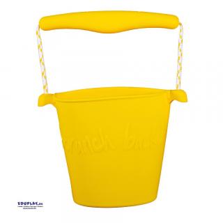 Eduplay Silikonový kbelíček na písek - žlutý