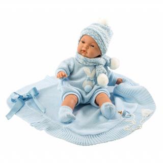 Llorens - JOEL - realistická panenka miminko se zvuky a měkkým látkovým tělem - 38 cm