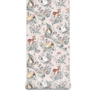 Tapeta Woodland - pink