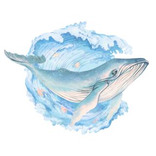 VELRYBA OCEAN - Samolepka na zeď